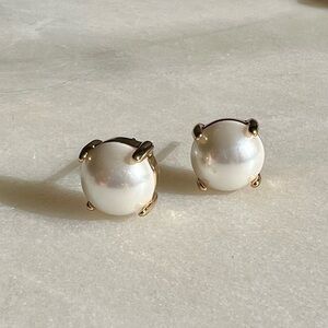 Loft Classic Gold and Pearl Stud Earrings